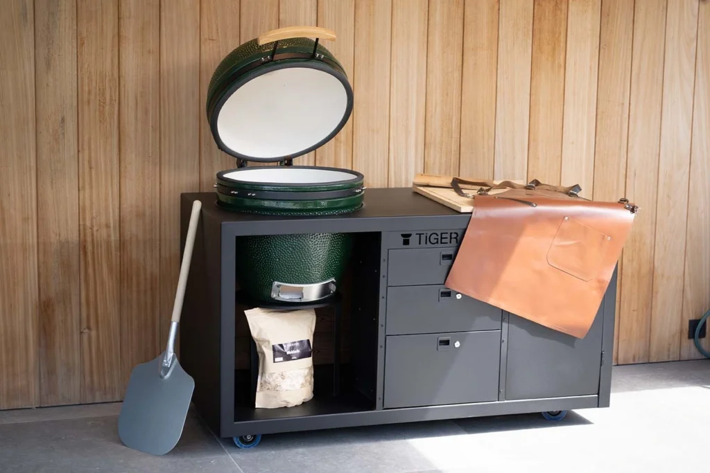 Bespoke Kamado barbecue grill, crafted for perfection in outdoor cooking. GRILL